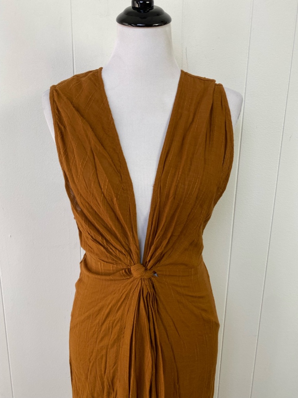 L*Space Womens Amber Brown Down The Line Cover-Up Dress L34429 Sz Small - Picture 4 of 14